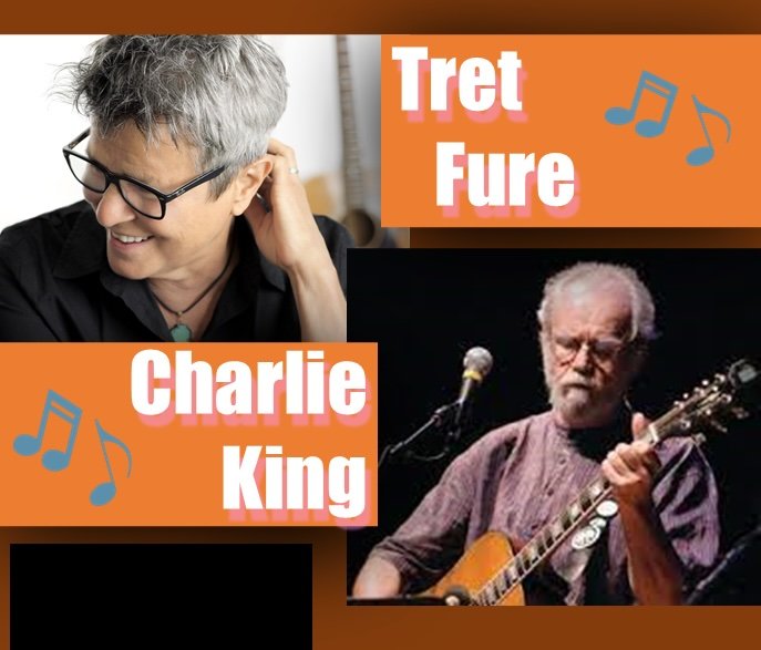 Tret Fure and Charlie King at the Arms Library in Shelbourne Falls